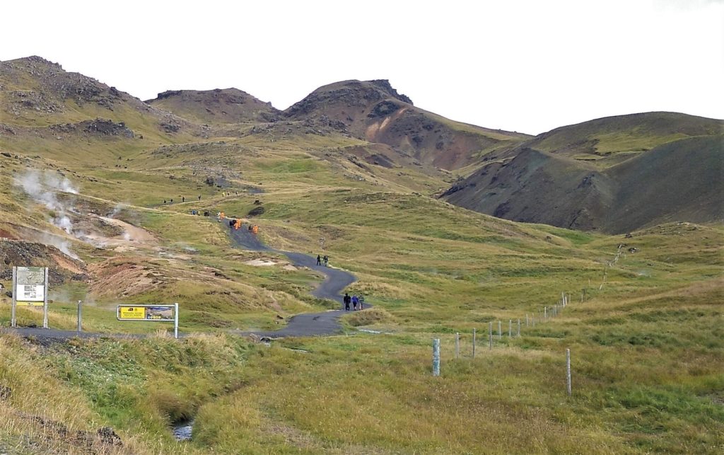 Inicio de la ruta Reykjadalur, río termal.