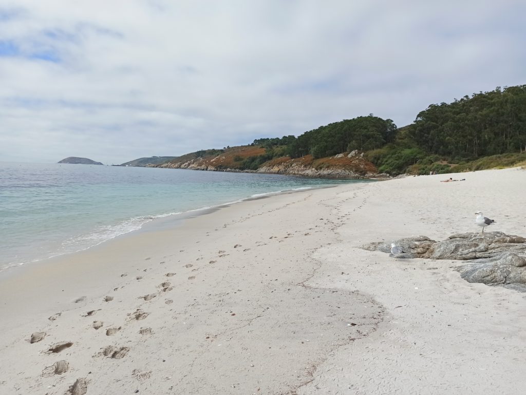 Playa Melide de isla de Ons