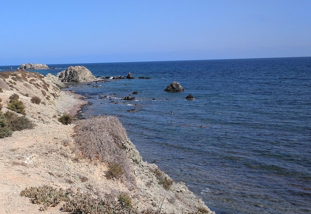 Vistas de punta Falcó en la Isla de Tabarca.